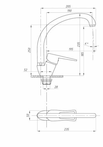 Смеситель для кухни FAUZT FZs-863-129 на мойку хром - фото 4