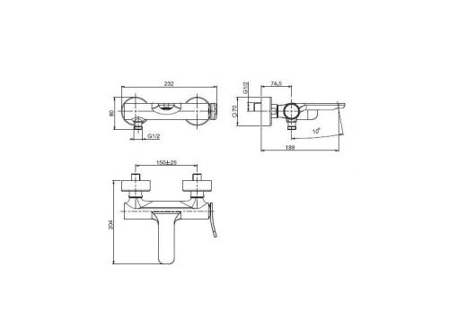 Смеситель для раковины Fima Carlo Frattini F3391NLX8NS*** настенный черный - фото 2