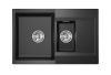 Кухонная мойка Granula 7808, ШВАРЦ 80х50 цвет черный поверхность матовая