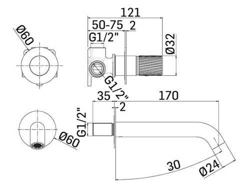 Смеситель для раковины Mamoli Tuttodunpezzo 471700000021 на столешницу хром - фото 3