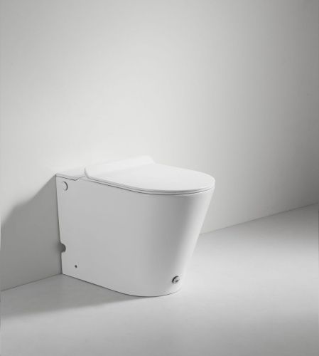 Унитаз приставной Cerutti SPA CT7267 белый с сиденьем микролифт безободковый импульсный смыв - фото 2