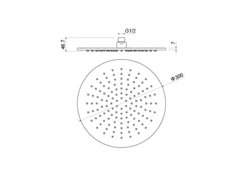 Верхний душ Aquatek AQ2079MB 30х30 черный - фото 3