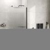Душевая перегородка Wasserkraft Rur 30W 30W39MB-FL 90х200 стекло рифленое профиль черный