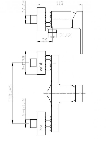 Смеситель для ванны WeltWasser 10000001980 настенный хром - фото 2