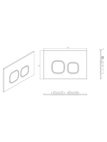 Клавиша смыва механическая WeltWasser WW INS 10000010289 цвет белый - фото 4