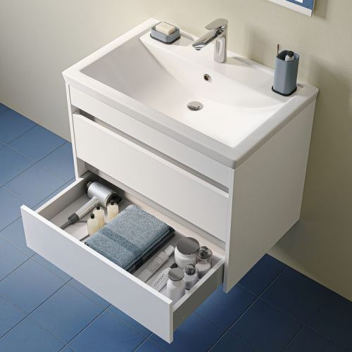 Тумба с раковиной Iddis Zodiac X ZDX70W0i95K 70х50 подвесная цвет белый - фото 5