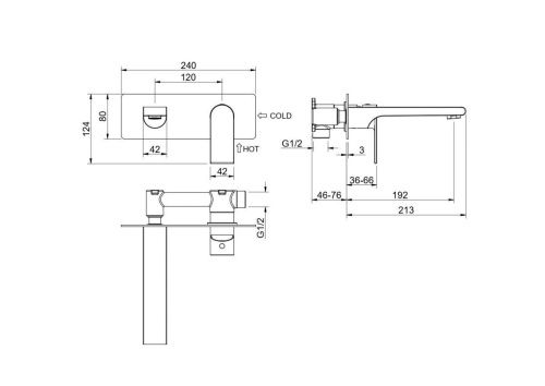 Смеситель Aquatek ЛИРА AQ1413CR встраиваемый в стену хром - фото 4