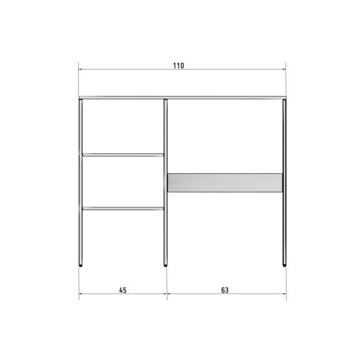 Тумба под раковину Corozo Гера SD-00001908 50х50 напольная цвет белый - фото 5