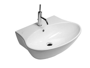 Раковина из сантехнического фаянса Hatria NIDO Y0TT01 60х40 подвесная цвет белый 1 отверстие под смеситель