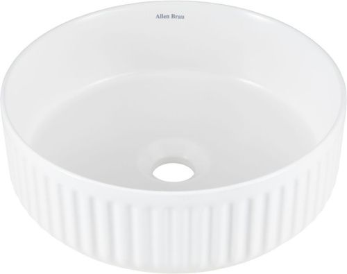 Раковина керамическая Allen Brau Fantasy 4.11032.21 40х40 накладная цвет белый без отверстий под смеситель - фото 4