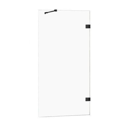 Душевая шторка на ванну New Trendy AVEXA Black EXK-1980-WP 90х150 стекло прозрачное профиль черный ориентация универсальная