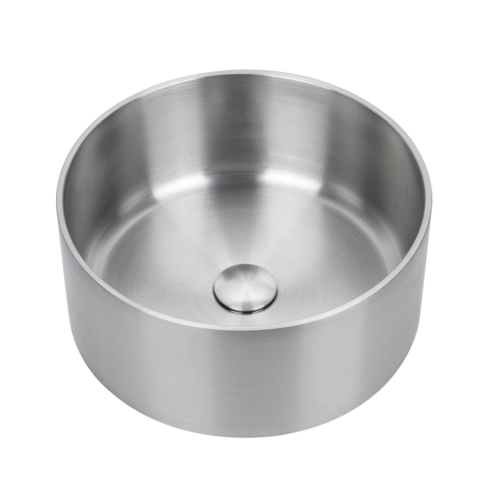 Раковина из нержавеющей стали Melana Ring380 сатин 40х40 накладная цвет хром без отверстий под смеситель - фото 2