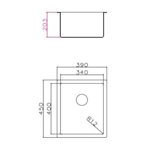 Кухонная мойка Grandex Aqua PROLINE 39 300062 45х40 цвет серый поверхность матовая - фото 3