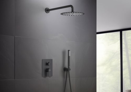 Душевая система Aquatek ОБЕРОН AQ1272MB встраиваемая в стену цвет черный - фото 5