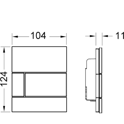 Клавиша смыва механическая Tece TECEsquare 9242803 цвет белый/зеленый - фото 2