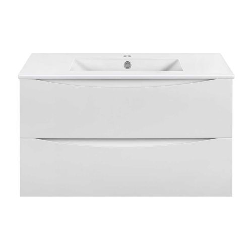 Тумба под раковину Vincea Mia Slim VMC-2MC900S1GW 90х40 подвесная цвет белый - фото 2