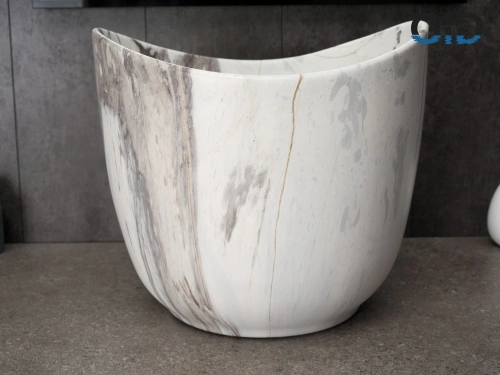 Раковина керамическая Gid Creativo 54479 40х40 накладная цвет многоцветный без отверстий под смеситель - фото 2