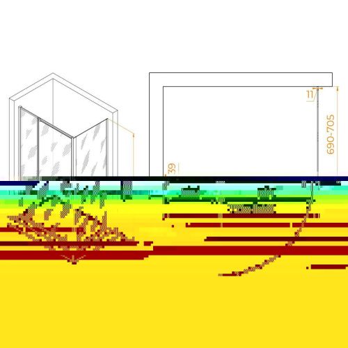 Душевой уголок RGW Passage 350807817-14 110х70 стекло прозрачное профиль черный без поддона - фото 2