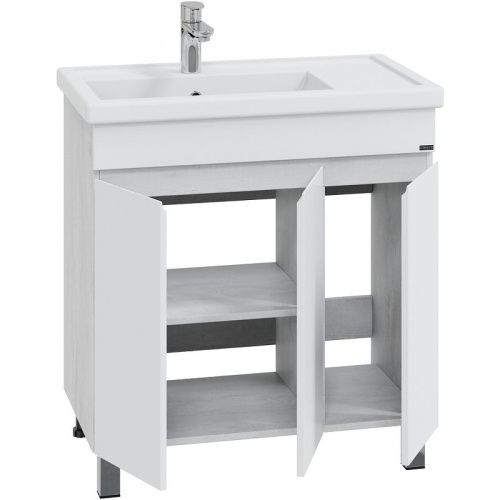 Тумба под раковину СанТа Марс 700410 80х40 напольная цвет белый - фото 2