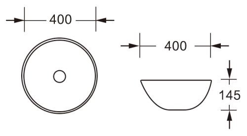Раковина из сантехнического фарфора Milleau GLACE MU3301B-GW 40х40 накладная цвет белый без отверстий под смеситель - фото 2