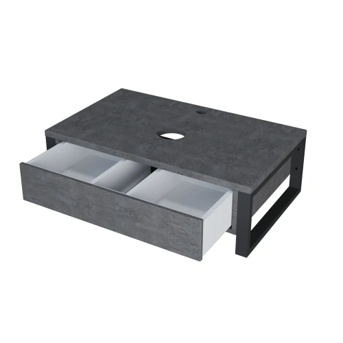 Тумба под раковину 1MarKa Grunge Loft У85848 80х50 подвесная цвет серый - фото 3