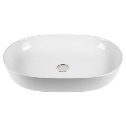 Раковина из сантехнического фарфора Bond Oval S51-600 60х40 накладная цвет белый без отверстий под смеситель - фото 2