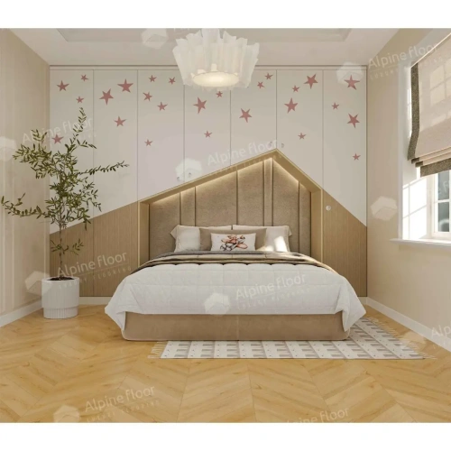 SPC ламинат Alpine Floor Chervon Alpine ECO 18-20 MC Caldo Chevron толщина 0.5 см 43 класс 600х127 - фото 2