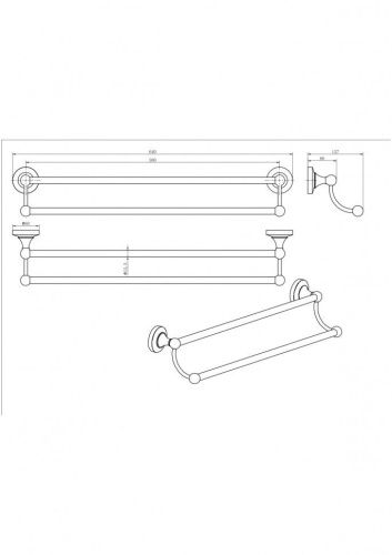 Полотенцедержатель CeramaLux BIANCO 51309 - фото 2