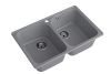 Кухонная мойка Granfest Quarz 15 темно-серый 75х50 цвет серый поверхность матовая