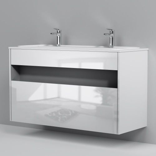 Тумба под раковину Am.Pm Func M8FFUX1201WG 120х50 подвесная цвет белый - фото 4
