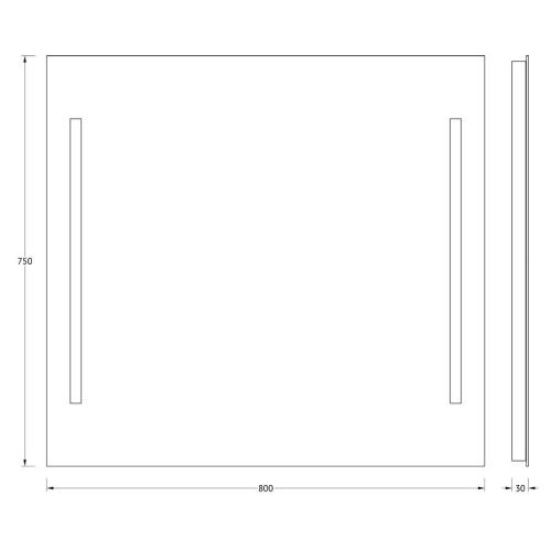 Зеркало Evoform Lumline BY 2017 80х80 подвесное - фото 2