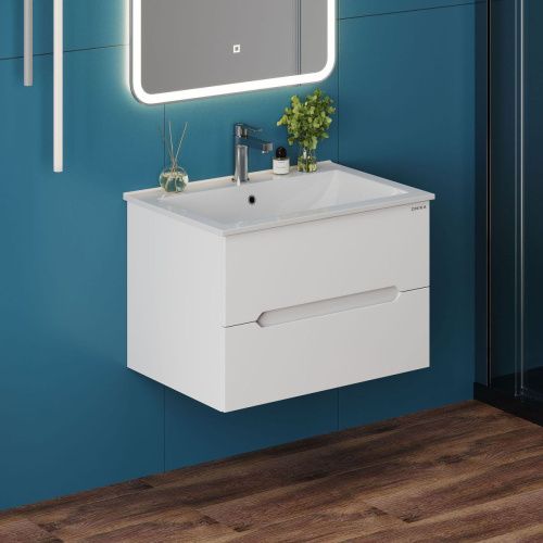 Тумба под раковину Onika Айленд 107063 70х50 подвесная цвет белый - фото 2