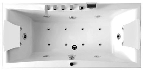 Ванна акриловая гидромассажная Gemy G9076 K 175х80 пристенная прямоугольная с каркасом - фото 3