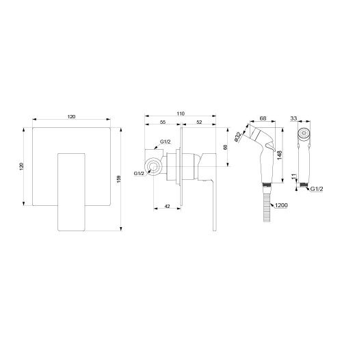 Гигиенический душ со смесителем Damixa Gala 537510000 хром - фото 5