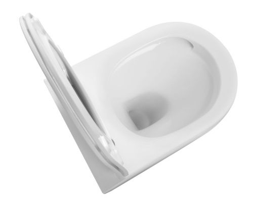 Унитаз подвесной Iberica Blanca Bilbao alto IB.BLA.234.1B1 белый с сиденьем микролифт безободковый смыв торнадо - фото 4