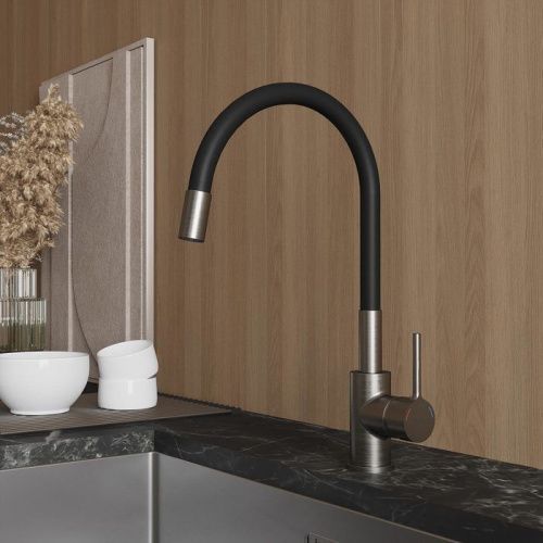 Смеситель для кухни Milardo Meal M01BN0FM05 на мойку сатин - фото 3