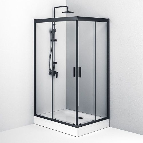 Душевой уголок Am.Pm Gem W90G-404-120290-BT 120х90 стекло прозрачное профиль черный без поддона - фото 5