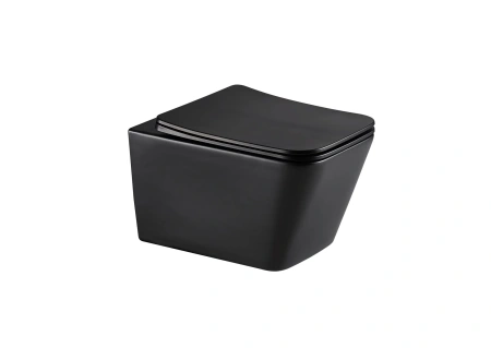 Унитаз подвесной Gid Tornado 62302Y черный с сиденьем микролифт безободковый смыв торнадо