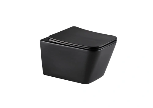 Унитаз подвесной Gid Tornado 62302Y черный с сиденьем микролифт безободковый смыв торнадо - фото 2