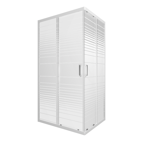 Душевой уголок Тритон Фьюжн Щ0000074052 120х80 стекло с рисунком профиль белый без поддона - фото 3