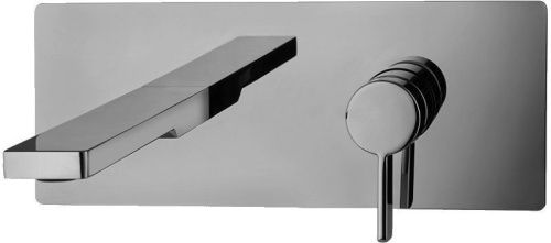 Смеситель для раковины Paffoni Rock RO104ST встраиваемый в стену нержавеющая сталь