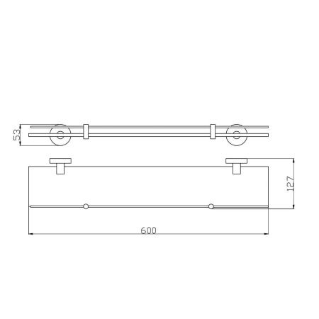 Полка в ванную комнату RavSlezak Colorado COA0900/60MGK