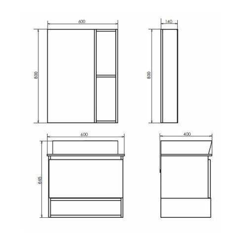 Зеркало-шкаф Comforty Прага 00004147599CF 60х80 подвесной цвет бежевый - фото 2