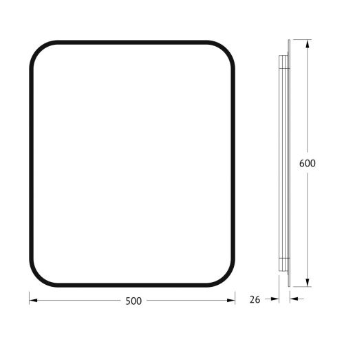 Зеркало с подсветкой Defesto AURA DF 2963 50х60 подвесное - фото 2