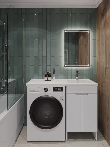 Тумба с раковиной Orange Sistema STD-110TUW+RAR 110х50 напольная цвет белый - фото 4