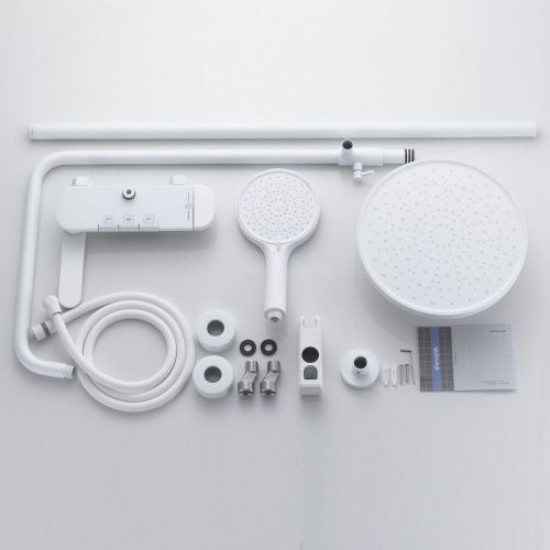 Душевая стойка Shevanik S4726C настенная цвет белый - фото 4