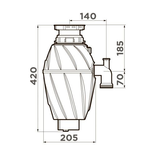 Измельчитель пищевых отходов Omoikiri Nagare 1000 4995058 - фото 2