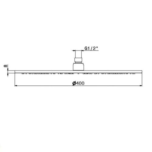 Верхний душ Newform X-Steel 316 26535X.50.050 нержавеющая сталь - фото 2