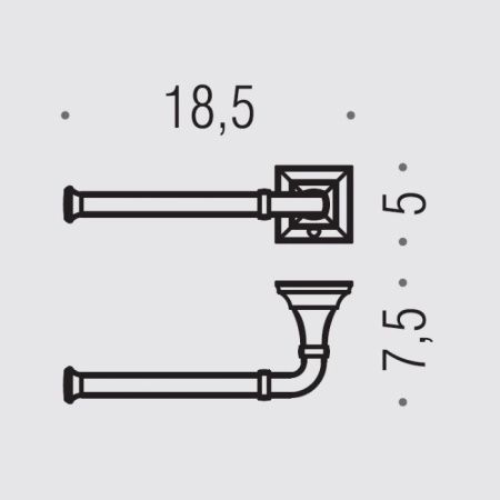 Бумагодержатель Colombo Portofino B3208S.CR