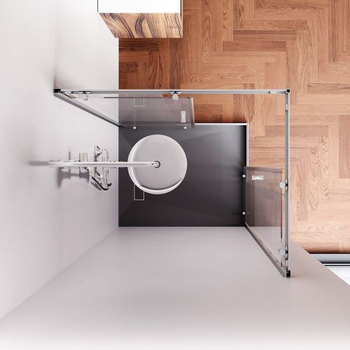 Душевой уголок Am.Pm Sunny W87G-403-10080-MT 100х80 стекло прозрачное профиль хром без поддона - фото 4